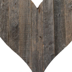 18" Weathered Gray Reclaimed Wood Heart Wall Decor - Homeroots