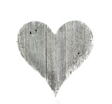 18" Whitewash Reclaimed Wood Heart Wall Decor - Homeroots