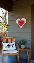 18" Whitewash Reclaimed Wood Heart Wall Decor - Homeroots