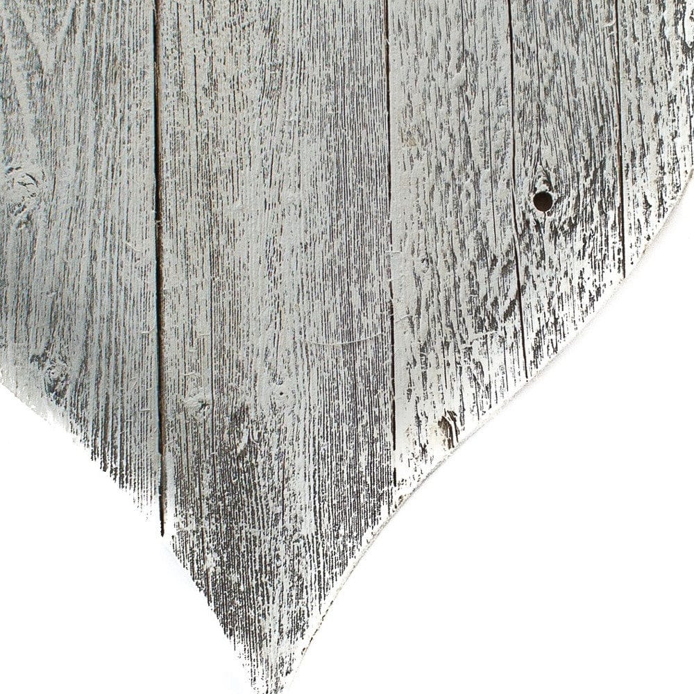 18" Whitewash Reclaimed Wood Heart Wall Decor - Homeroots