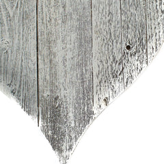18" Whitewash Reclaimed Wood Heart Wall Decor - Homeroots