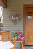 24" Red Reclaimed Wood Heart Wall Decor - Homeroots - Flyclothing LLC