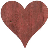 24" Red Reclaimed Wood Heart Wall Decor - Homeroots - Flyclothing LLC