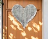 24" Whitewash Reclaimed Wood Heart Wall Decor - Homeroots