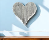 24" Whitewash Reclaimed Wood Heart Wall Decor - Homeroots