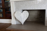 24" Whitewash Reclaimed Wood Heart Wall Decor - Homeroots - Flyclothing LLC