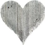 24" Whitewash Reclaimed Wood Heart Wall Decor - Homeroots