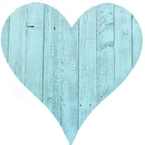24" Turquoise Reclaimed Wood Heart Wall Decor - Homeroots - Flyclothing LLC