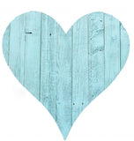24" Turquoise Reclaimed Wood Heart Wall Decor - Homeroots
