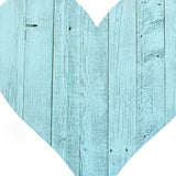 24" Turquoise Reclaimed Wood Heart Wall Decor - Homeroots