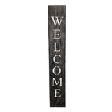 5' Rustic Black And White Front Porch Welcome Sign - Homeroots