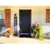 5' Rustic Black And White Front Porch Welcome Sign - Homeroots - Flyclothing LLC
