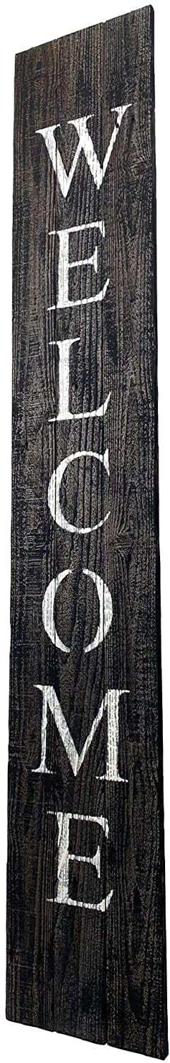 5' Rustic Black And White Front Porch Welcome Sign - Homeroots - Flyclothing LLC