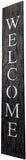 5' Rustic Black And White Front Porch Welcome Sign - Homeroots