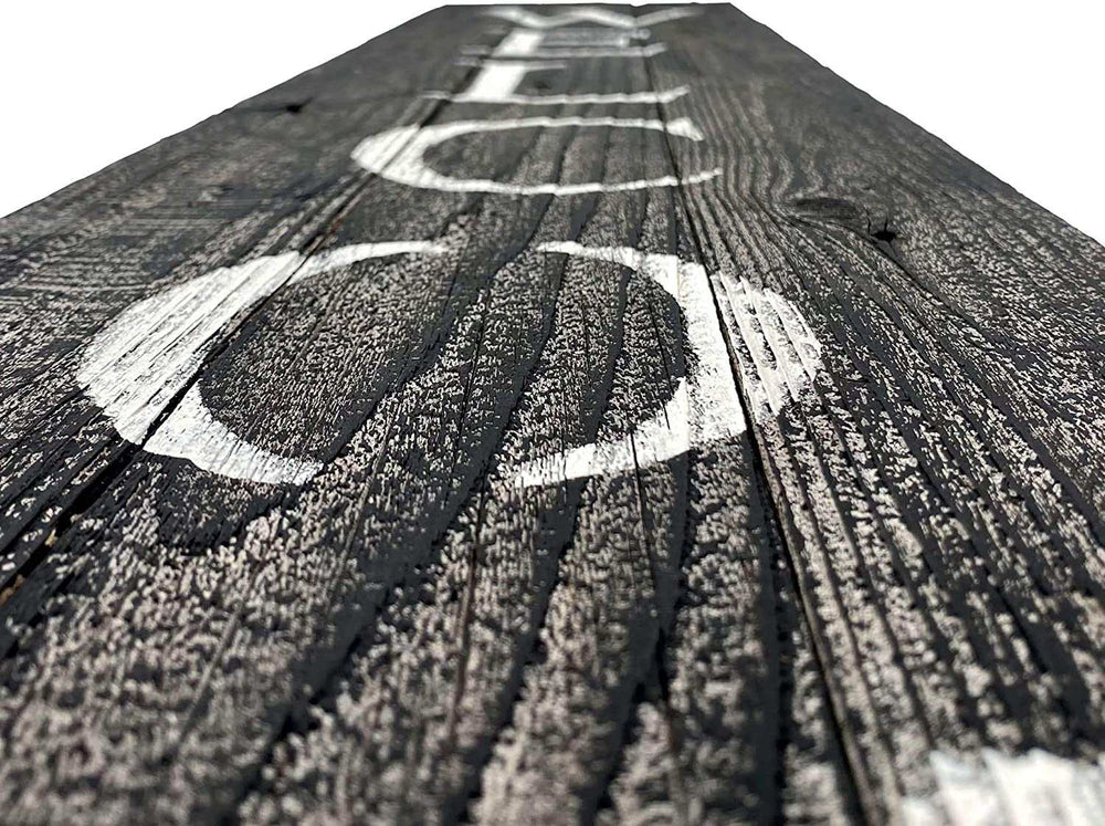 5' Rustic Black And White Front Porch Welcome Sign - Homeroots - Flyclothing LLC