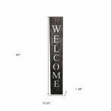 5' Rustic Black And White Front Porch Welcome Sign - Homeroots - Flyclothing LLC