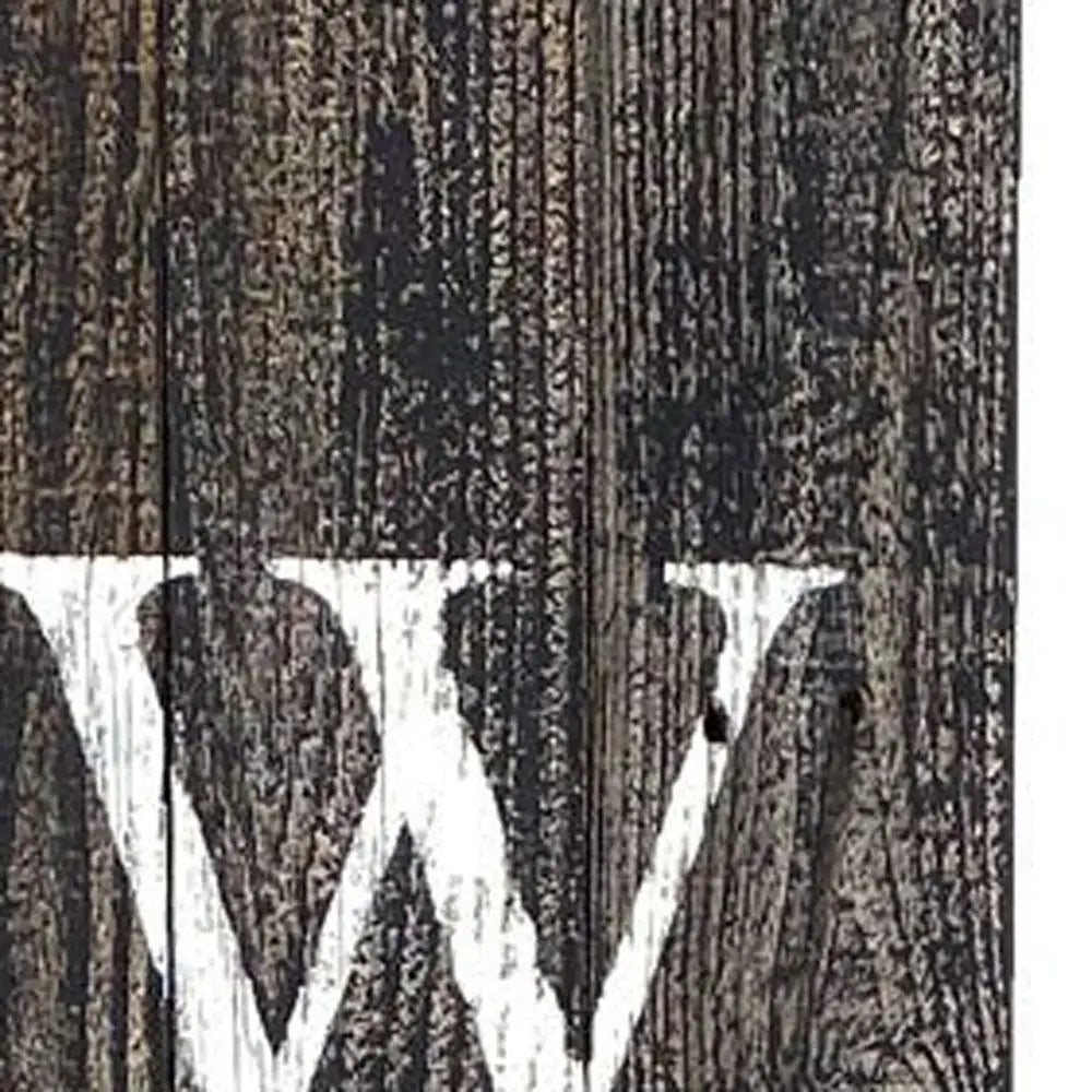 5' Rustic Black And White Front Porch Welcome Sign - Homeroots - Flyclothing LLC