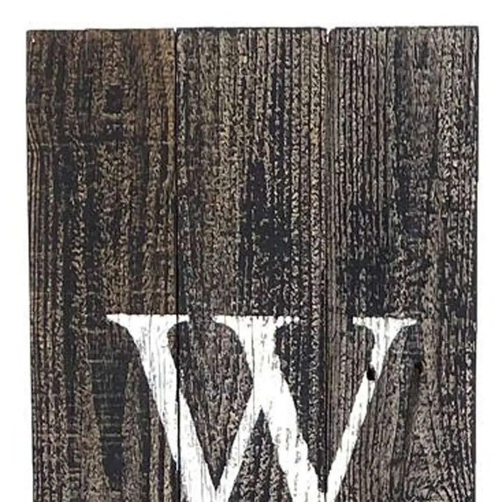 5' Rustic Black And White Front Porch Welcome Sign - Homeroots - Flyclothing LLC