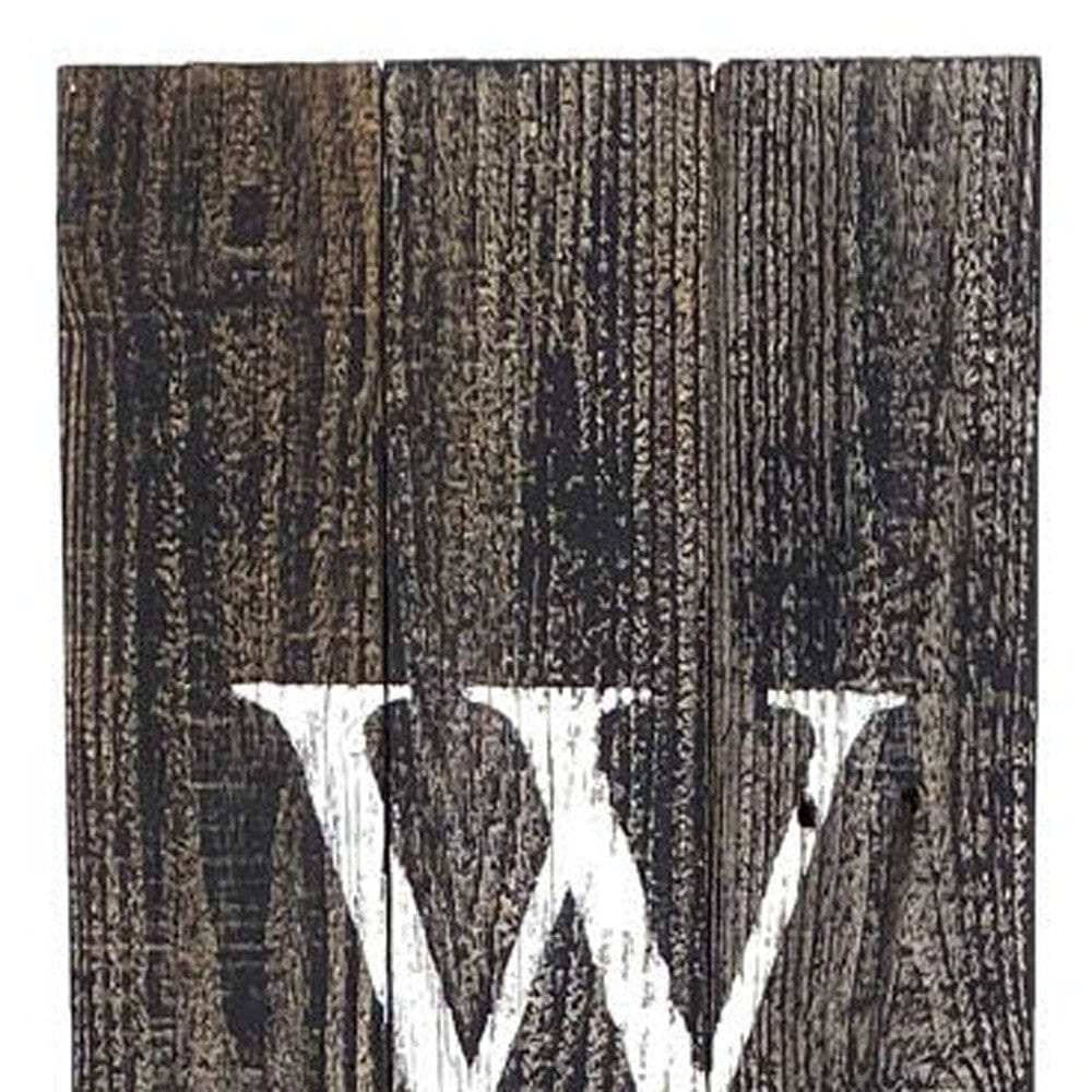 5' Rustic Black And White Front Porch Welcome Sign - Homeroots - Flyclothing LLC