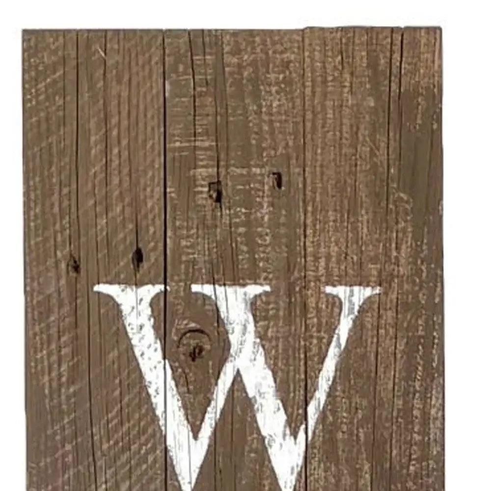 5' Rustic Espresso Brown And White Front Porch Welcome Sign - Homeroots - Flyclothing LLC