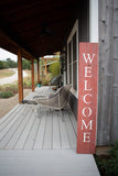 5" Rustic Red And White Front Porch Welcome Sign - Homeroots - Flyclothing LLC