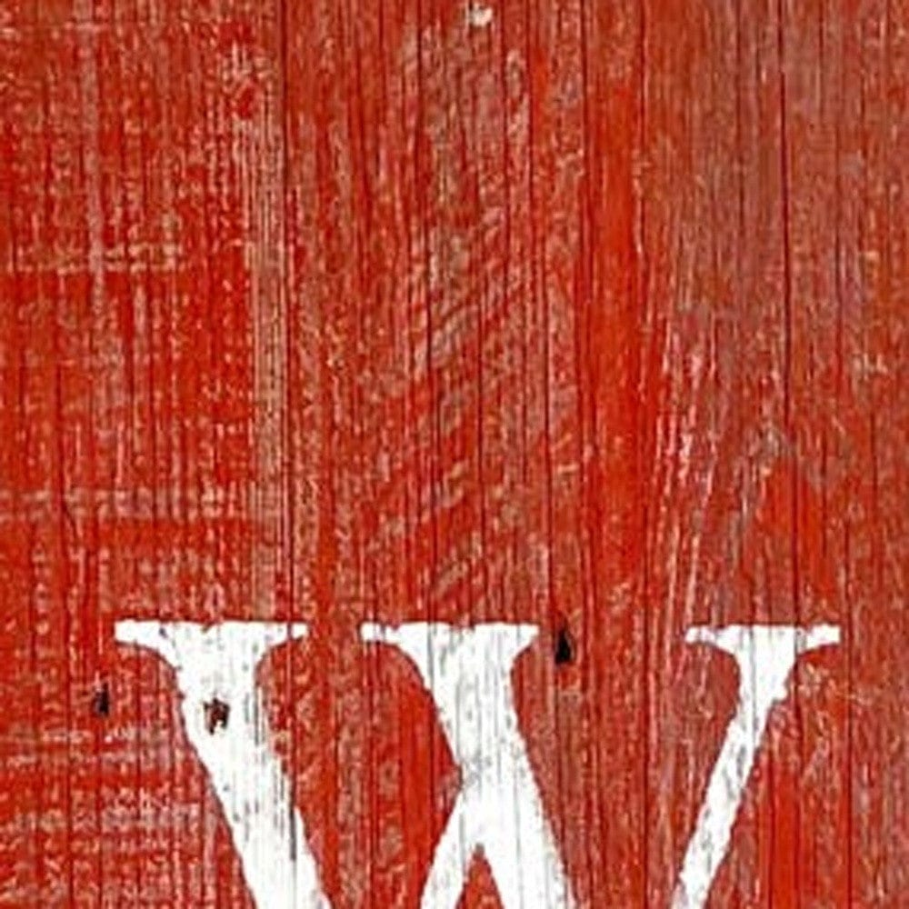 5" Rustic Red And White Front Porch Welcome Sign - Homeroots - Flyclothing LLC