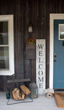 Rustic White Wash Front Porch Welcome Sign - Homeroots