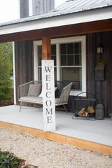 Rustic White Wash Front Porch Welcome Sign - Homeroots - Flyclothing LLC