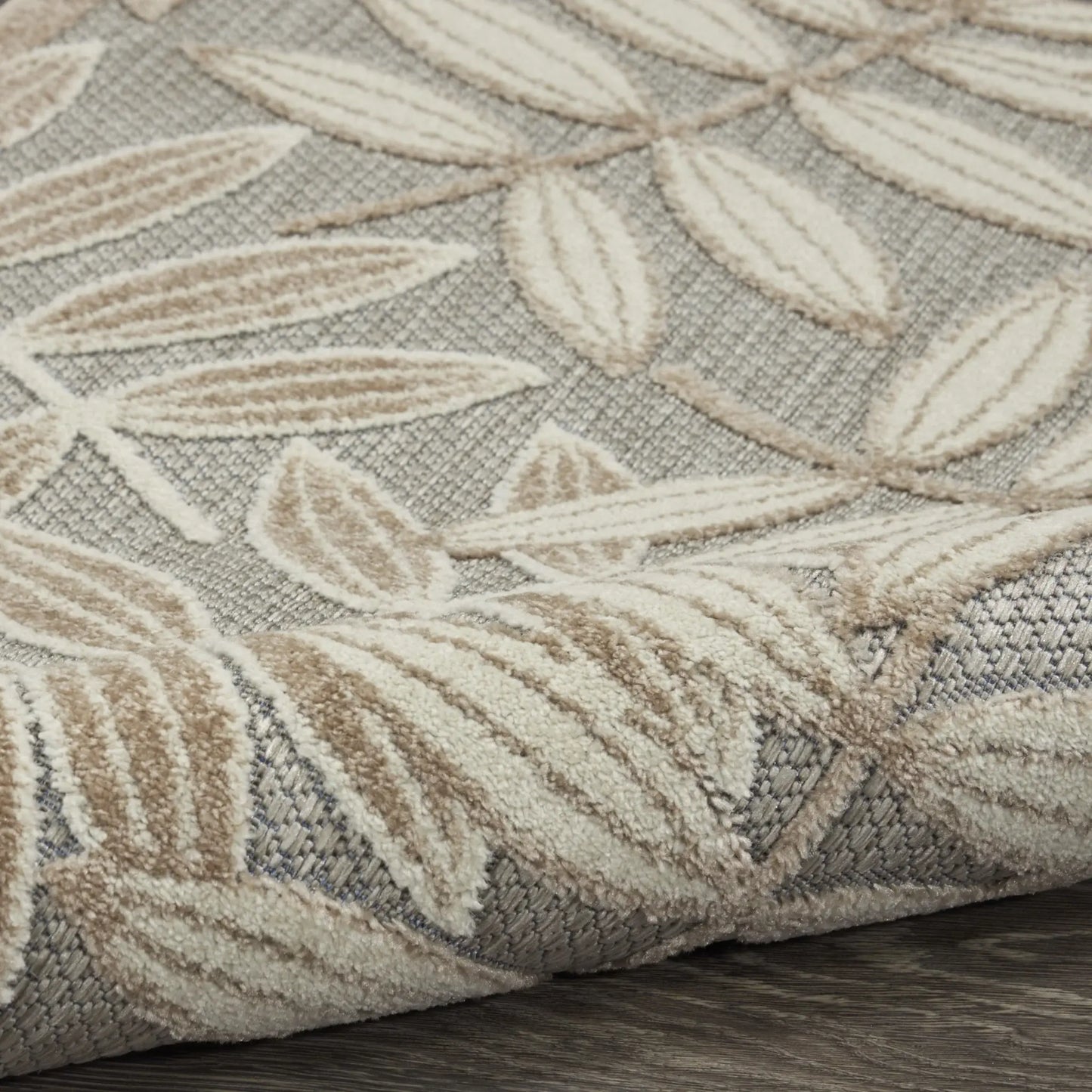2' X 10' Gray And Ivory Floral Indoor Outdoor Area Rug - Homeroots - Flyclothing LLC