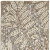 2' X 10' Gray And Ivory Floral Indoor Outdoor Area Rug - Homeroots