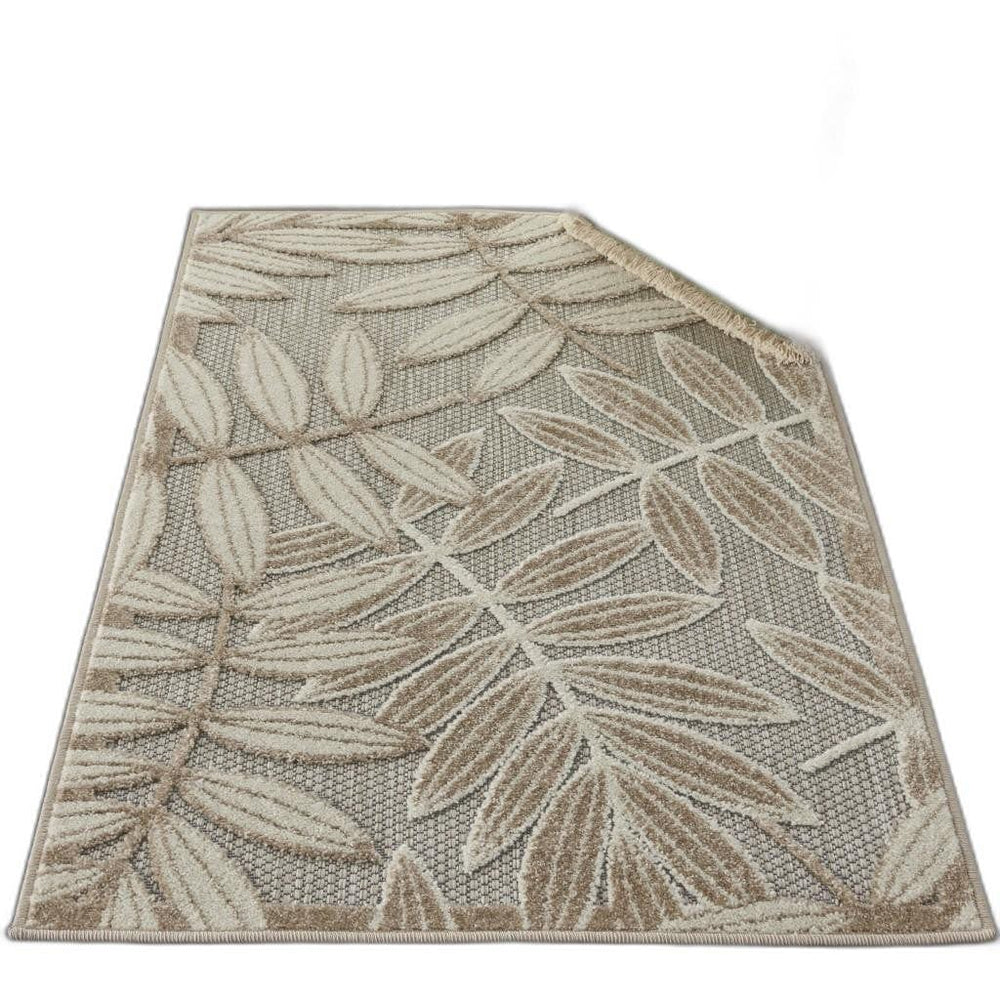 3' X 4' Gray And Ivory Floral Indoor Outdoor Area Rug - Homeroots