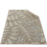 3' X 4' Gray And Ivory Floral Indoor Outdoor Area Rug - Homeroots
