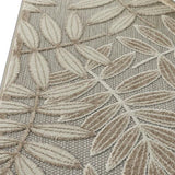 3' X 4' Gray And Ivory Floral Indoor Outdoor Area Rug - Homeroots