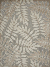 5' X 8' Gray And Ivory Floral Indoor Outdoor Area Rug - Homeroots - Flyclothing LLC
