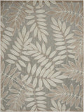 7' X 10' Natural Floral Indoor Outdoor Area Rug - Homeroots