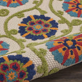 2' X 6' Ivory And Blue Floral Indoor Outdoor Area Rug - Homeroots - Flyclothing LLC