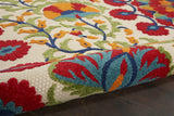 2' X 8' Red And Ivory Floral Indoor Outdoor Area Rug - Homeroots - Flyclothing LLC
