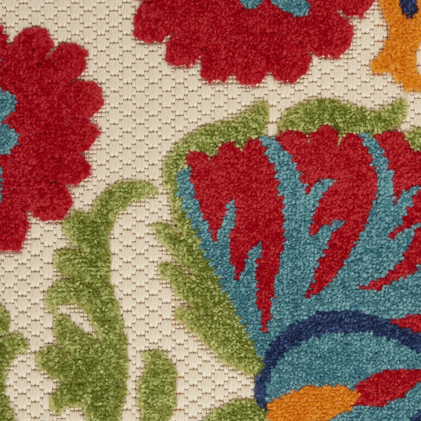 2' X 10' Red And Ivory Floral Indoor Outdoor Area Rug - Homeroots - Flyclothing LLC
