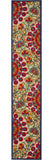 12' Runner Red And Ivory Floral Stain Resistant Indoor Outdoor Runner Rug - Homeroots