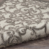 2' X 8' Gray Floral Indoor Outdoor Area Rug - Homeroots - Flyclothing LLC