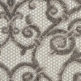 3' X 4' Gray Floral Indoor Outdoor Area Rug - Homeroots - Flyclothing LLC