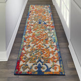 2' X 12' Rainbow Colored Indoor Outdoor Runner Rug - Homeroots