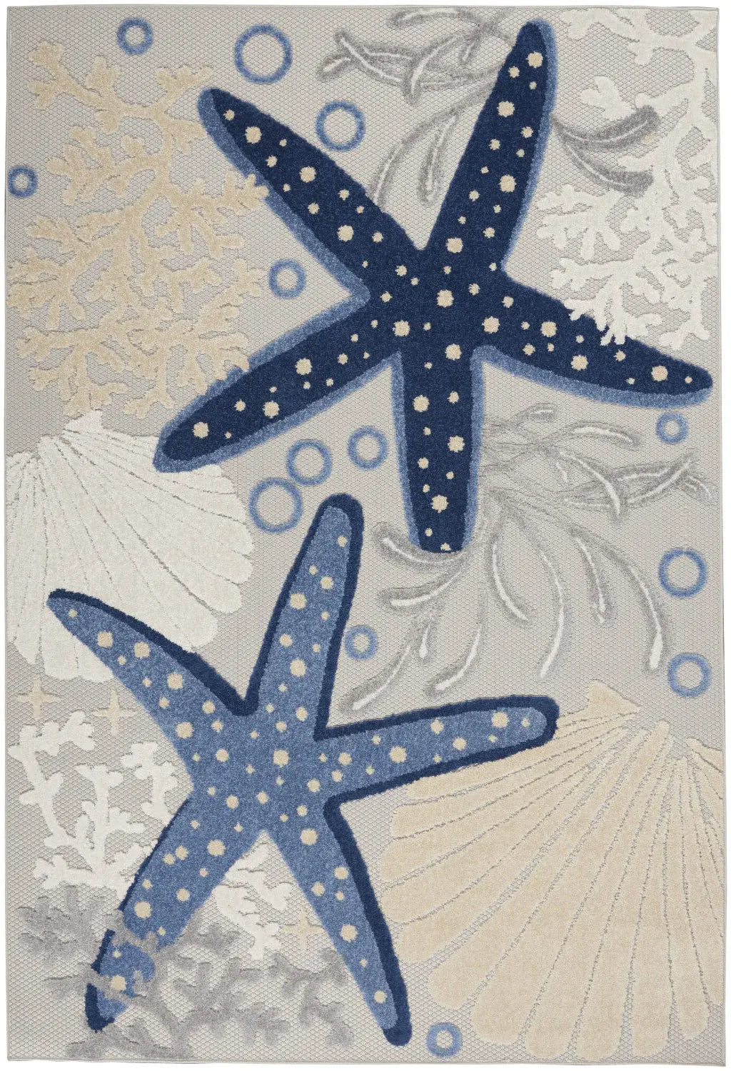4' X 6' Blue And Gray Indoor Outdoor Area Rug - Homeroots - Flyclothing LLC