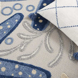 4' X 6' Blue And Gray Indoor Outdoor Area Rug - Homeroots - Flyclothing LLC