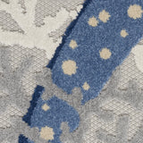 4' Round Blue/Grey Indoor Outdoor Area Rug - Homeroots - Flyclothing LLC