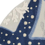 5' Round Blue And Gray Round Indoor Outdoor Area Rug - Homeroots - Flyclothing LLC
