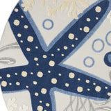 8' Round Blue And Gray Round Indoor Outdoor Area Rug - Homeroots - Flyclothing LLC