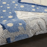 8' Round Blue And Gray Round Indoor Outdoor Area Rug - Homeroots - Flyclothing LLC