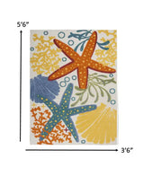 4' X 6' Yellow And Ivory Indoor Outdoor Area Rug - Homeroots - Flyclothing LLC