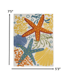 5' X 8' Yellow And Ivory Indoor Outdoor Area Rug - Homeroots